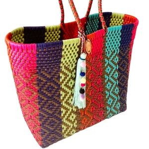 Maria Victoria Tote Handwoven, Multicolor - Medium